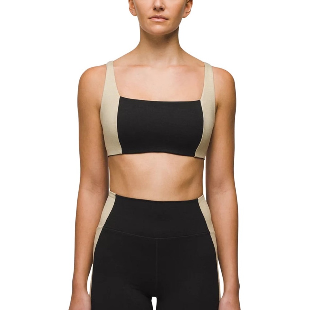 Prana Heavana Black and Tan Sports Bra